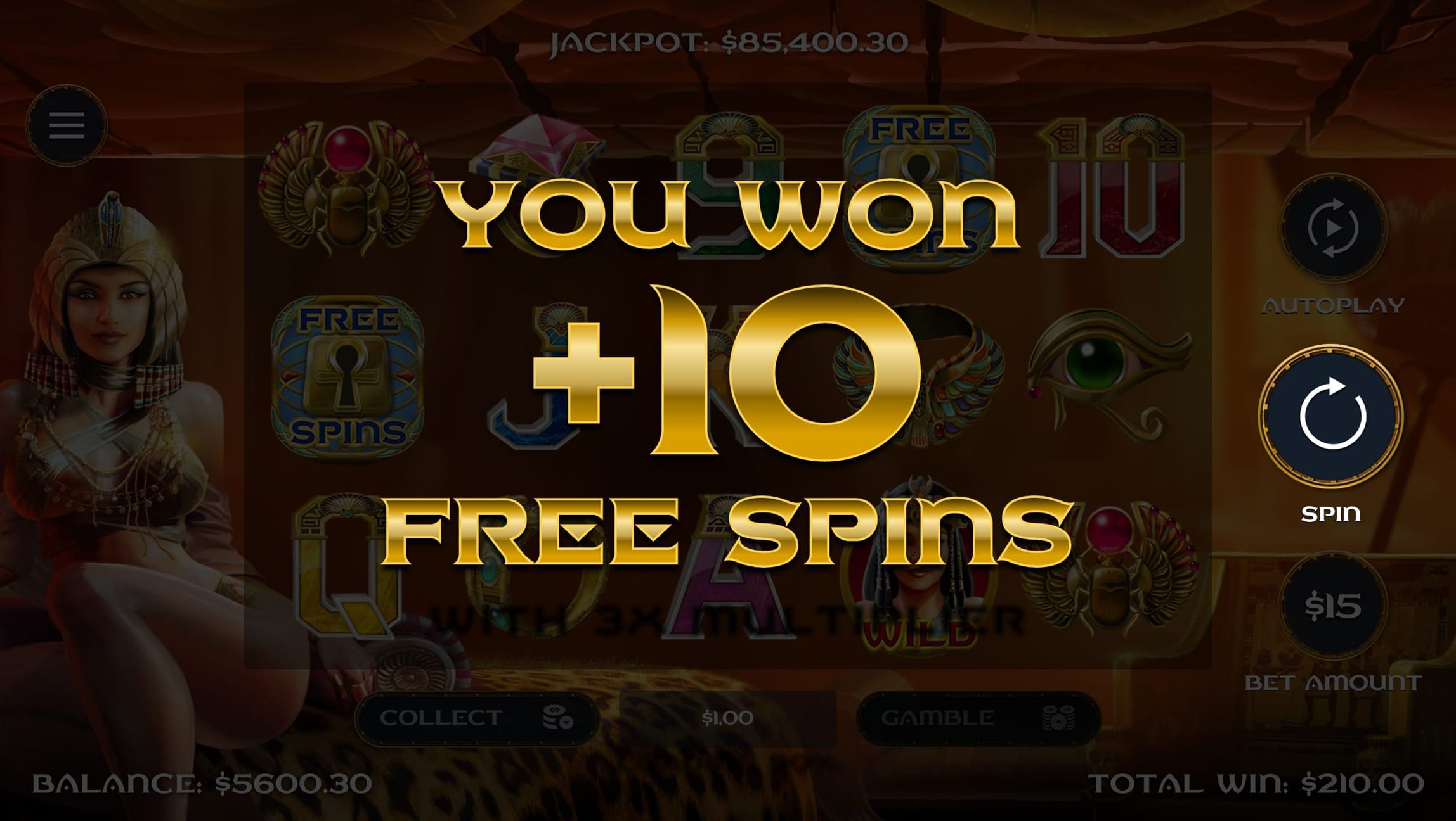 A night with cleo free spins screenshot