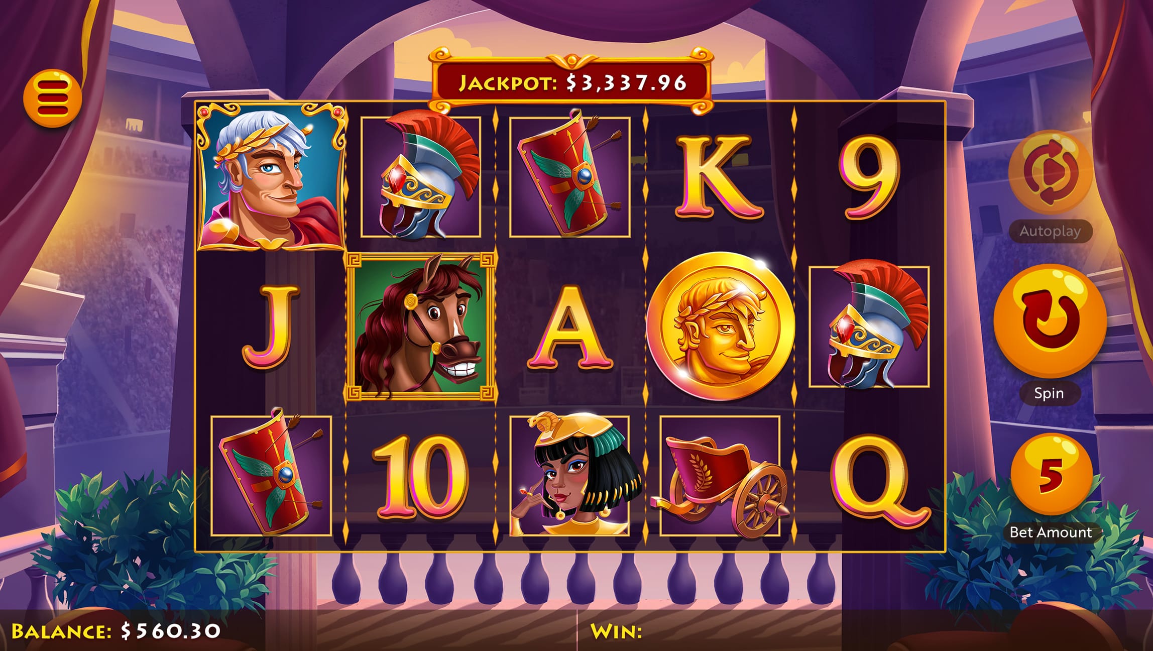 Caesar's Victory game screen