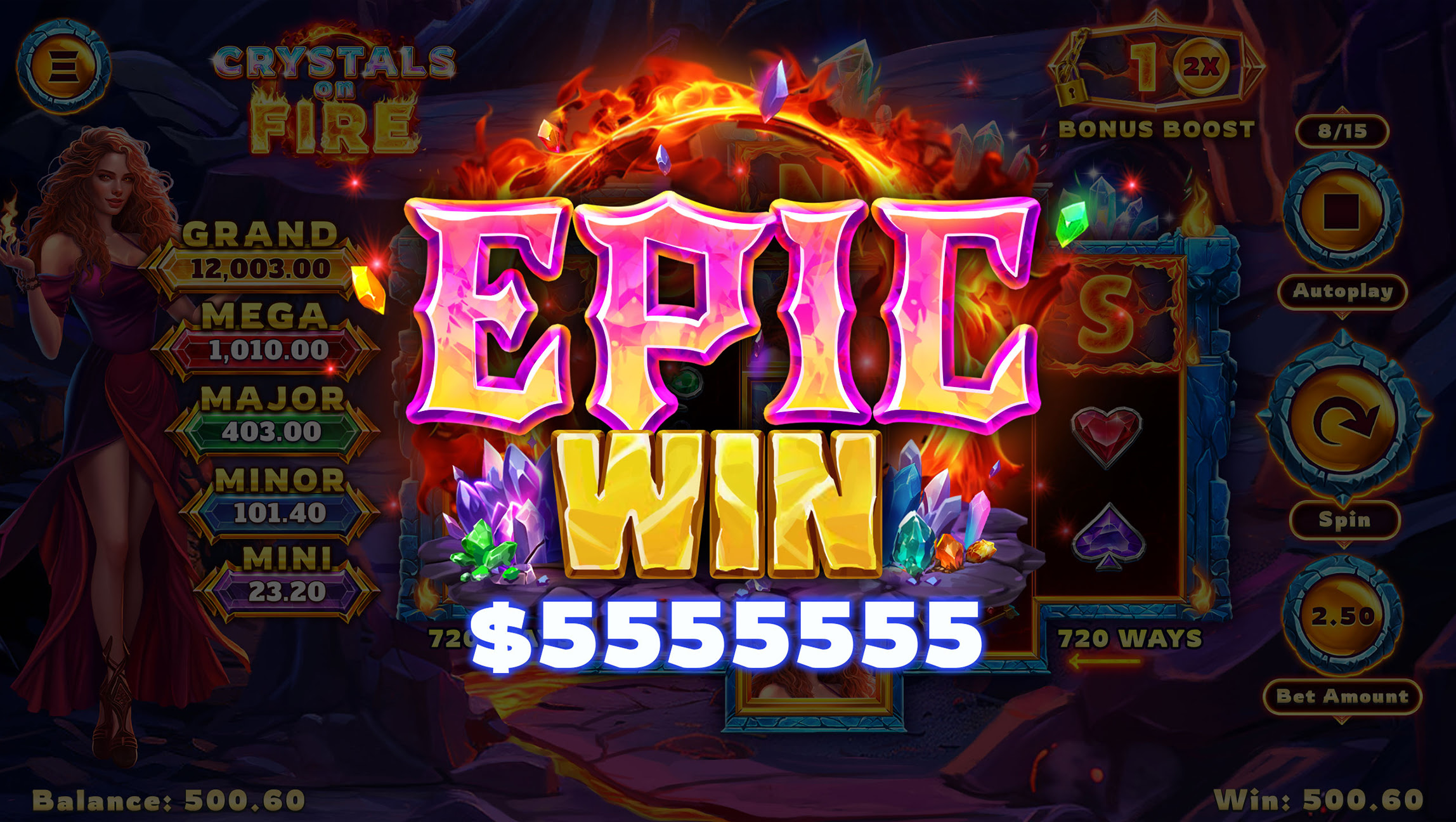 Crystals on Fire Online Slot