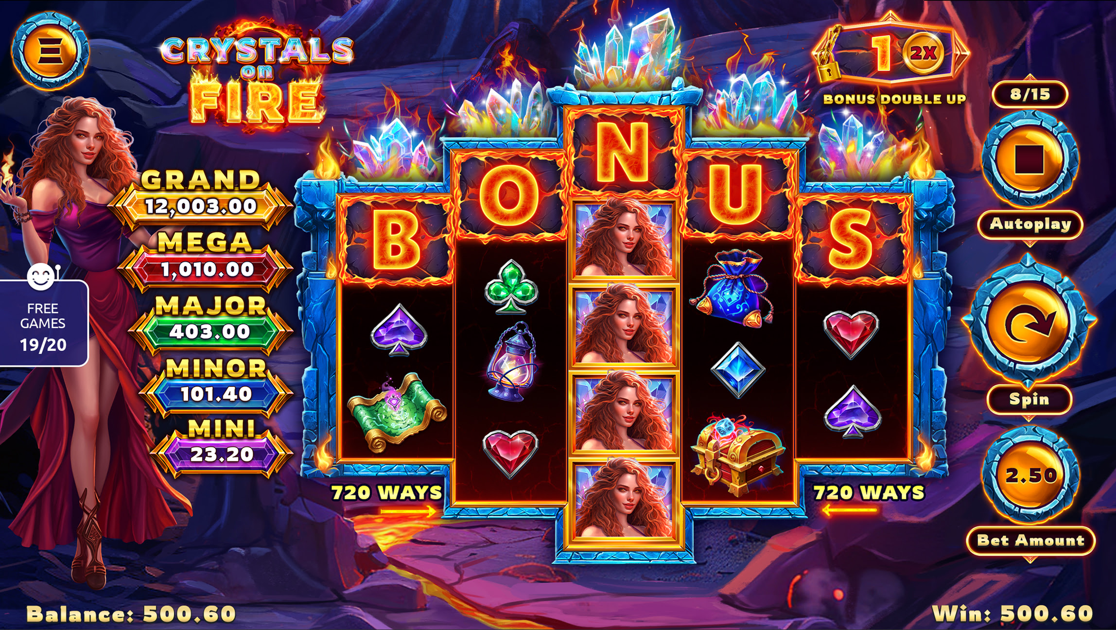 Crystals on Fire Online Slot