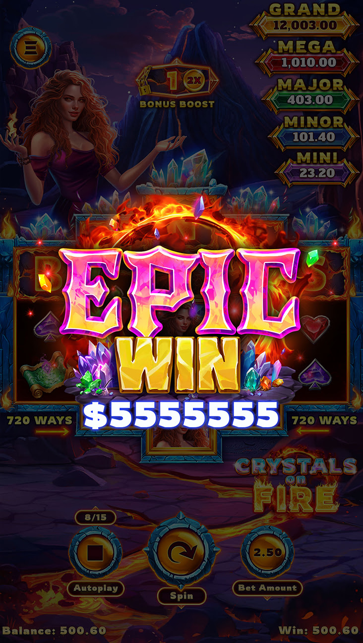 Crystals on Fire Online Slot