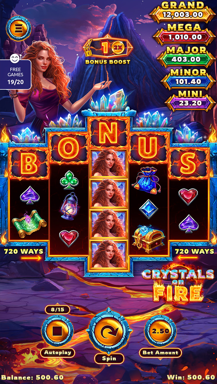 Crystals on Fire Online Slot