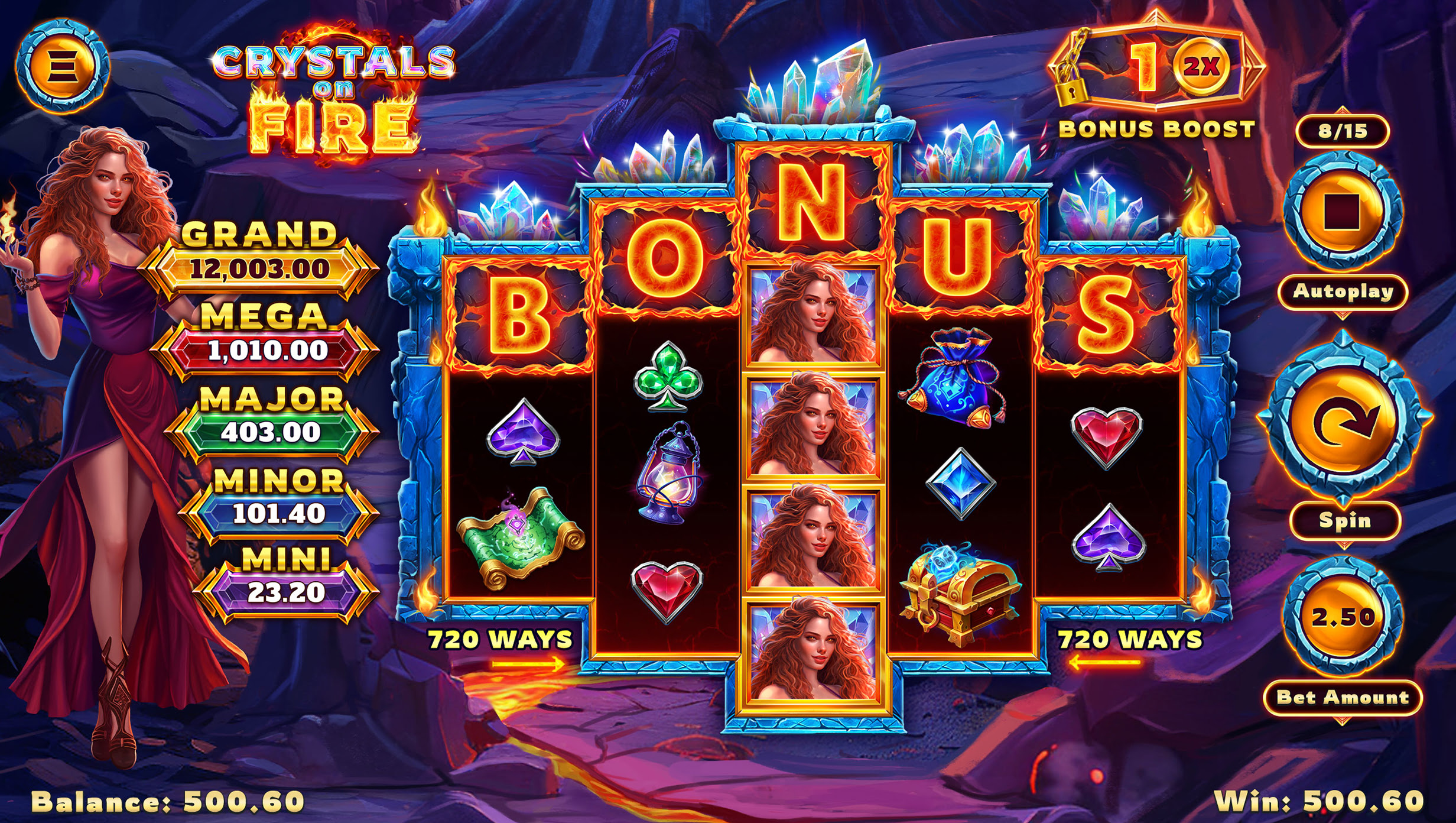 Crystals on Fire Online Slot